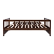 Pemberly Row Contemporary Pine Wood Daybed in Espresso