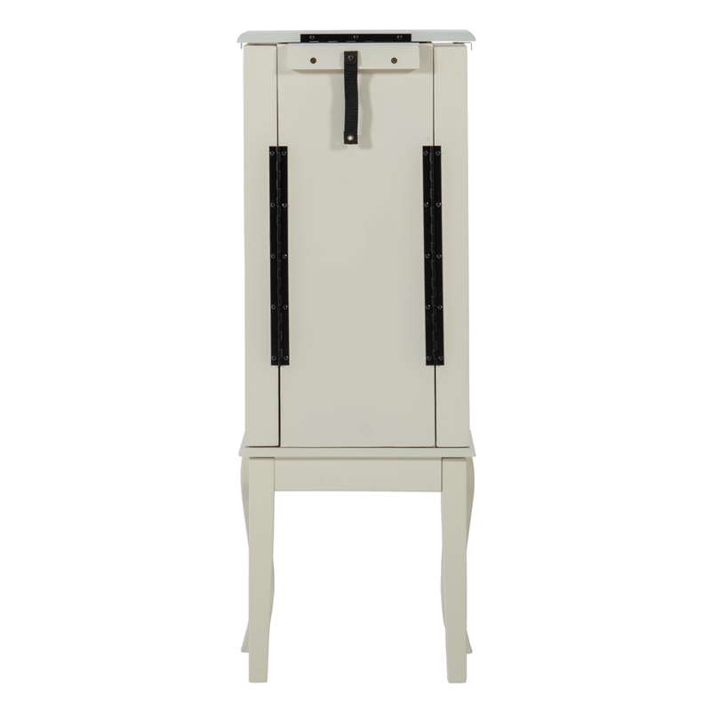 Pemberley Row Solid Wood White Jewelry Armoire Rectangular 13
