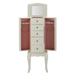 Pemberley Row Solid Wood White Jewelry Armoire Rectangular 13
