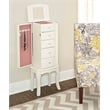 Pemberley Row Solid Wood White Jewelry Armoire Rectangular 13