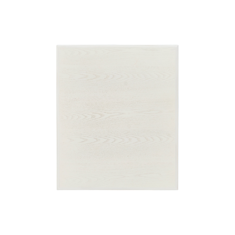 Pemberly Row Transitional Solid Wood Side Table in White