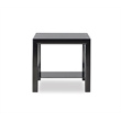 Pemberly Row Contemporary Metal End Table in Black/Chrome (Set of 2)