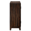 Pemberley Row Wood Dark Brown Accent Cabinet Rectangular Medallion Design Fully Assembled