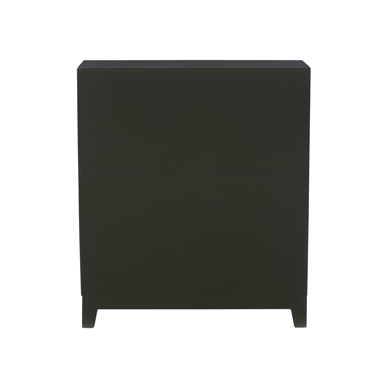Pemberly Row Transitional Veneer Wood Accent Cabinet in Dark Gray