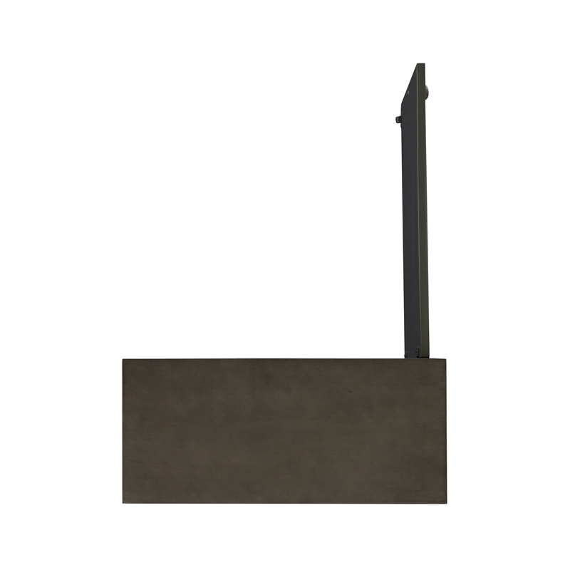Pemberly Row Transitional Veneer Wood Accent Cabinet in Dark Gray