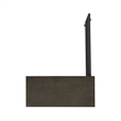 Pemberly Row Transitional Veneer Wood Accent Cabinet in Dark Gray