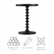 Pemberley Row Wood Black Accent Table Round Durable 17