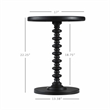 Pemberley Row Wood Black Accent Table Round Durable 17