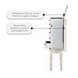 Pemberly Row Transitional Wood Jewelry Armoire in Off White