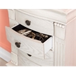 Pemberly Row 4 Drawers Transitional Wood Jewellery Armoire in Cream