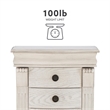 Pemberly Row 4 Drawers Transitional Wood Jewellery Armoire in Cream