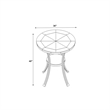 Pemberley Row Metal and MDF Pewter Pub Table Round Unique Inlay Pattern 36