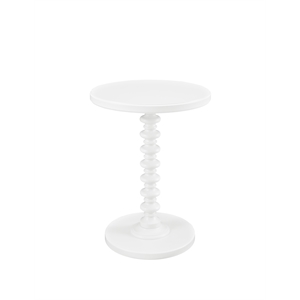 Pemberley Row Wood White Accent Table Round Durable 17&quot x 17&quot x 22.25&quot Unassembled
