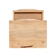 Pemberly Row 2-Drawer Transitional Wood/Metal Side Table in Natural/Gold