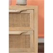Pemberly Row 2-Drawer Transitional Wood/Metal Side Table in Natural/Gold
