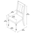 Pemberly Row Transitional Wood Set of Two Dining Side Chairs in Gray