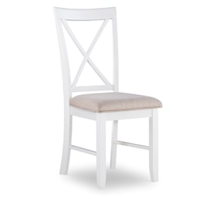 Pemberly Row Contemporary Wood Set of Two Dining Side Chairs in Brown