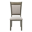 Pemberly Row Transitional 5 Piece Wood and Metal Dining Set in Pewter