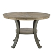 Pemberly Row Transitional 5 Piece Wood and Metal Dining Set in Pewter