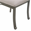 Pemberly Row Transitional 5 Piece Wood and Metal Dining Set in Pewter