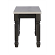 Pemberly Row Farmhouse Wood Dining Bench in Smokey White and Dark Gray