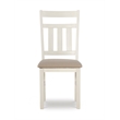 Pemberly Row 5-Piece X-Frame Wood Dining Set with Padded Seats in Smokey White