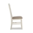 Pemberly Row 5-Piece X-Frame Wood Dining Set with Padded Seats in Smokey White