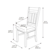 Pemberly Row Farmhouse Wood Dining Side Chairs in Weathered Gray (Set of 2)