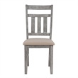 Pemberly Row Farmhouse Wood Dining Side Chairs in Weathered Gray (Set of 2)