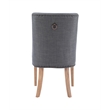 Pemberly Row Traditional Birch Wood Dining Chairs Set of Two in Natural and Gray