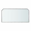 Pemberly Row Modern Mirrored Solid Wood One Drawer Console Table in Gray
