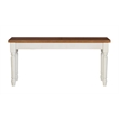 Pemberly Row Transitional Wood Six Piece Dining Set in Vanilla White and Brown