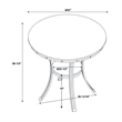 Pemberley Row Metal and Wood Pewter Pub Table Round Lower Storage Shelf 42
