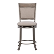 Pemberley Row Metal Pewter Counter Height Dining Set Round Nail Head Accents 42