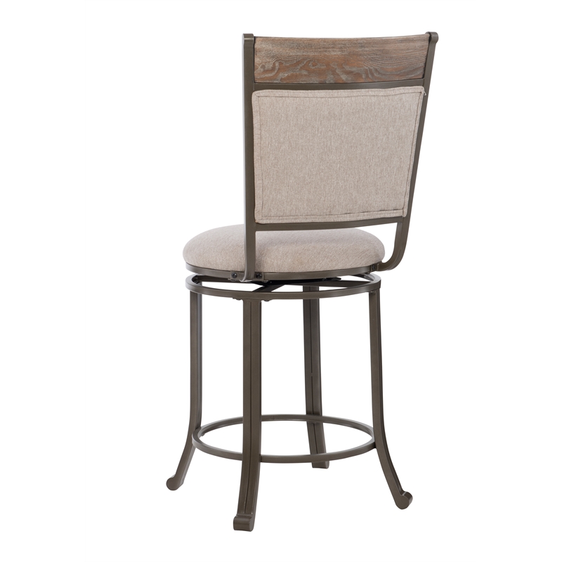 Pemberley Row Metal Pewter Counter Height Dining Set Round Nail Head Accents 42