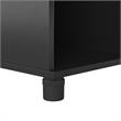 Pemberly Row Transitional Shoe Storage Bench in Black