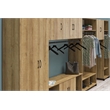 Pemberly Row Transitional 2 Door Wall Cabinet with Hanging Rod in Natural