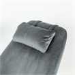 Pemberly Row Mid-Century Tight Back Velvet Rocking Chair in Dark Grey