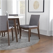 Pemberly Row 5-Piece Mid-Century Solid Wood Round Dining Set in Light Gray