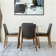 Pemberly Row 5-Piece Modern Dining Set w/ 4 Faux Leather Dining Chairs in Black