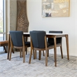 Pemberly Row 5-Piece Modern Dining Set w/ 4 Faux Leather dining chairs in Black