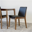 Pemberly Row 5-Piece Modern Dining Set w/ 4 Faux Leather dining chairs in Black
