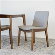 Pemberly Row 5-Piece Modern Dining Set w/ 4 Fabric Dining Chairs in Light Gray