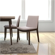 Pemberly Row 5-Piece Mid-Century Dining set w 4 Fabric Dining Chairs in Beige