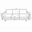 Pemberly Row Mid-Century Modern Pillow Back Velvet Sofa in Green