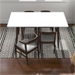 Pemberly Row 5-Piece Mid-Century Dining set with 4 Fabric Dining Chairs in Gray