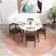 Pemberly Row 5-Piece Modern Dining set w/ 4 Faux Leather Dining Chairs in Black