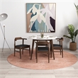 Pemberly Row 5-Piece Modern Dining set w/ 4 Faux Leather Dining Chairs in Black