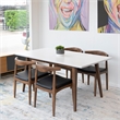 Pemberly Row 5-Piece Modern Dining set w/ 4 Faux Leather Dining Chairs in Black