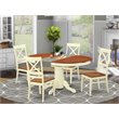 Pemberly Row 5-piece Dining Table and Chair Set in Buttermilk/Cherry